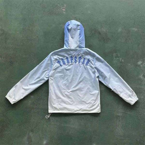 2024 Herren Jacke Trapstar Irongate T Windjacke-blau Grdient Blau Top Qualität bestickt Damen Mantel Größen XS-XL klassisch