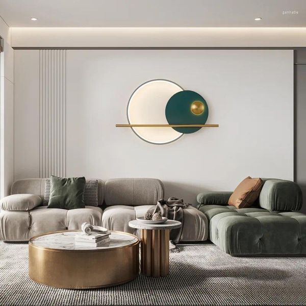 Duvar lambası Çoklu Stil LED Işık Sconce Renkli Metal Salonu Restoran Başucu Modern Minimalist Art Deco Drop