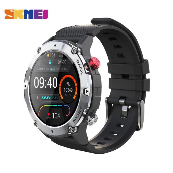 Relógios skmei novo 300mah toque completo bluetooth chamada smartwatch masculino freqüência cardíaca rastreador de fitness relógio inteligente para iphone xiaomi huawei telefone