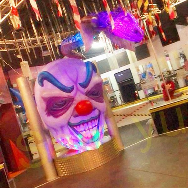 6mH (20ft) mit Gebläse Großhandel Hängender aufblasbarer Clown vom Fabrikpreis Hochwertiger aufblasbarer Clown mit LED-Licht für Nachtclub-Halloween-Dekorationen3