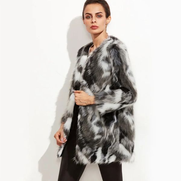 Pelliccia Autunno inverno nuovo stile pelliccia di volpe cappotto di pelliccia cappotto sottile stile lungo da donna giacca casual europea plussize