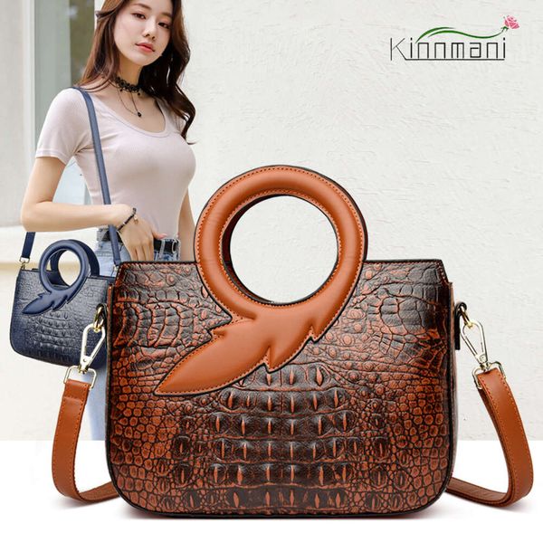 Estilo chinês bolsas femininas literárias designer de luxo marca alta qualidade sacos ombro crocodilo padrão floral sacos do mensageiro