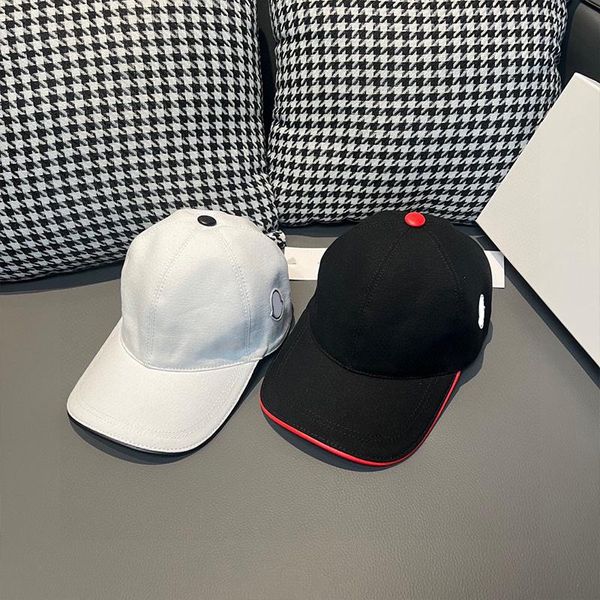 Классические бейсболки Дизайнерские черно-белые повседневные уличные бейсболки Спортивная шляпа Летние солнцезащитные шляпы