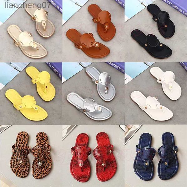 Designer Sandalen Classiclambskin Flache Ferse Sommer Faule Mode Cartoon Großer Kopf Gummi Flip Flops Leder Frauen Schuhe Sexy FG 240223