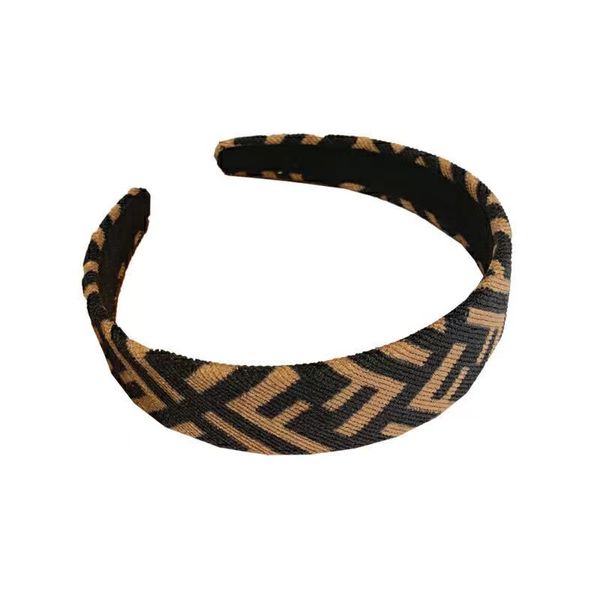 Stirnbänder Retro-Buchstaben mit Breitblatt weicher Haarbanddesigner Stirnband Haarnadel Girls Headwear Haarzubehör Accessoires