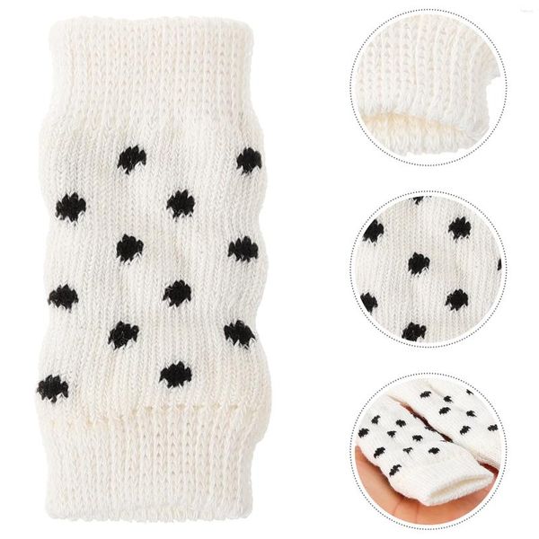 Hundekleidung 4 PCs Haustier Socken Katzenbeinhülsenwärmer Wärmeabdeckung Gelenkschutz Baumwollärmel gestrickte Leggings