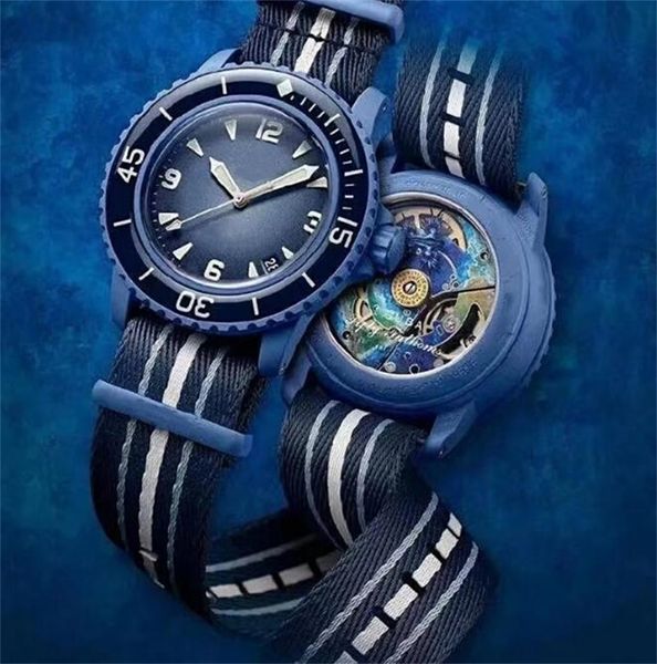 Биокерамические мужские дизайнерские часы с кварцевым механизмом, высококачественные полнофункциональные часы Тихий океан Антарктический океан Индийские роскошные часы зеленые синие желтые sd049