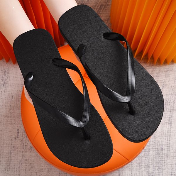 erkekler için plastik flip flop terlikleri kadınlar klasik katırlar sandalet yaz plaj ayakkabıları siyah