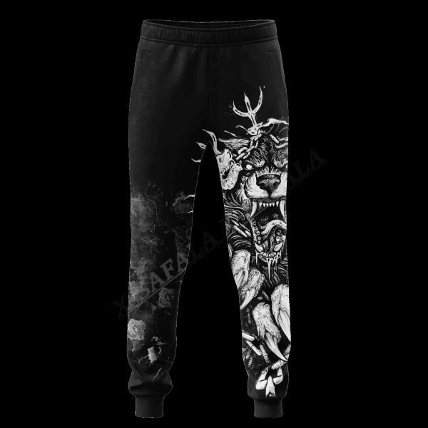 Hosen Track Hosen Viking Samurai Tattoo 3D Druck Hosen Männer Jogginghose Casual Lange Jogger Streetwear Herbst Lose Sport Hosen3