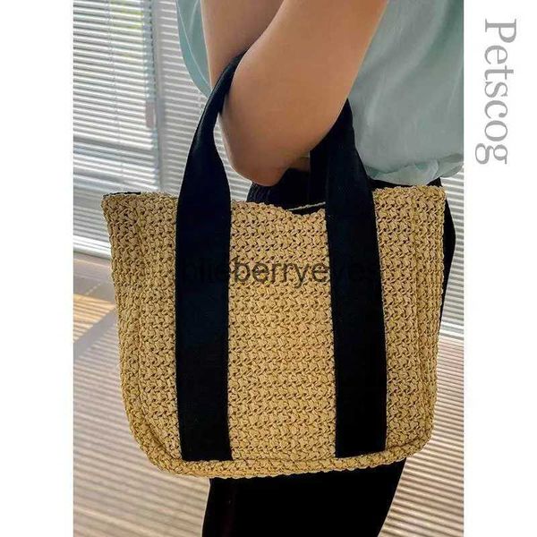 Borse a tracolla Borse da sera Borse in tessuto piccole Tote Borse estive per le donne 2023 Borsa da viaggio in paglia bohémien Borsa fatta a mano con pochette Beach Party Mini borseH24223