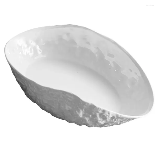 Set di stoviglie Caramelle Ciotola da portata Piatti con design a conchiglia Piatti in ceramica leggera Ceramica multiuso di lusso Vassoi per la casa Pasta per ufficio