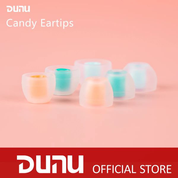 Accessories DUNU Candy Eartips L/M/S for 4.05.5mm Nozzle, Universal Silicone Ear Tips for Headphone Earbuds