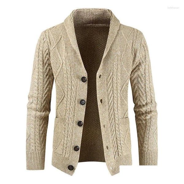 Erkek Sweaters Erkek Sweaters 2024 KIŞ KÖPRÜLÜ BÜYÜK Amazon Dış Ticaret Dış Ticaret Bağlı Örme İngiliz Tarzı Gevşek kalınlaşmış ceket otwx5