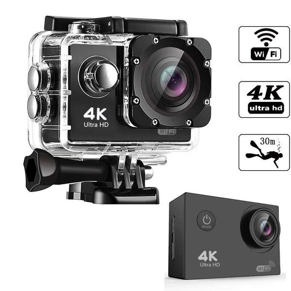 2024 НОВАЯ Высококачественная оптовая продажа Ultra HD 4K Экшн-камера H9R WiFi 12MP 2 