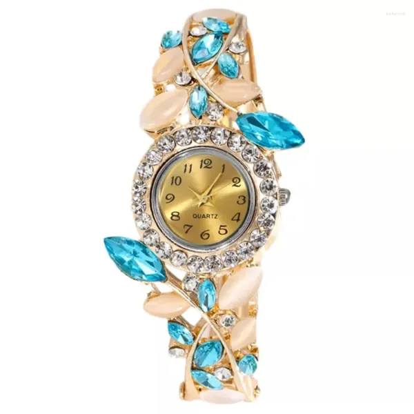 Armbanduhren Damenarmbanduhren Ornamente Quarzuhr mit Strassband für Geburtstagsbühnenpartyshow