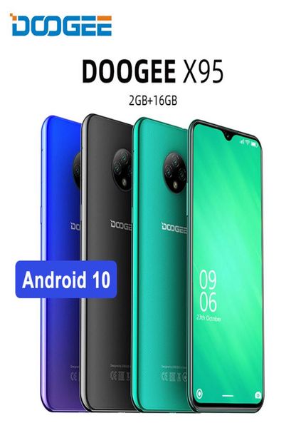 Doogee x95 android 100 2gb 16gb 4350mah 652quot 199 4g smartphone quad core mtk6737 celular face id 13mp2mp21460400