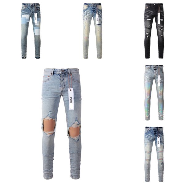 Lila Jeans, trendige Herrenjeans, Designer-Jeans, Slim-Fit-Jeans, Hip-Hop-Hose, Rap-Jeans, hochwertige Jeans, US-Größe, Röhrenjeans, USA, Drip-Jeans, Y2K-Jeans, Drill-Jeans