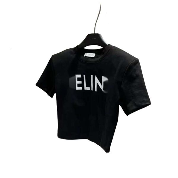 Celinnes Designer-T-Shirt, luxuriöse Mode für Damen, Herren, Damen-T-Shirt, Sommer, Segeln, klassischer Buchstabe, kurzes T-Shirt, Damen-Taille, schmale Passform, 100 Rundhalsausschnitt, trendig