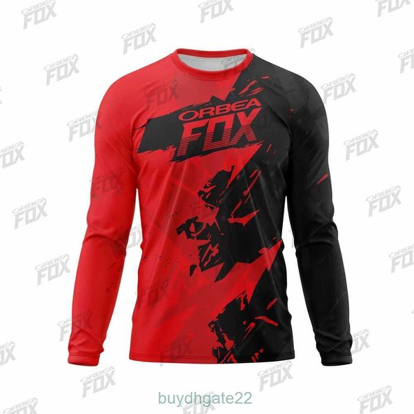 Erkek Tişörtler Downhill Shirt Camiseta Motocross Tshirt MX Dağ Bisiklet Giyim Orbea Fox MTB Jersey Offroad DH Motosiklet Spor Giyim Bisiklet 1 Mas