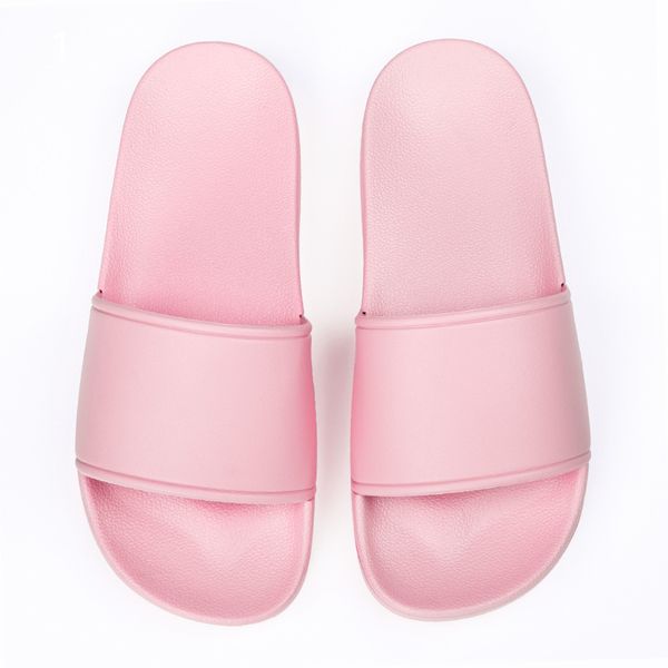 Summer sandals and slippers for men and womens plastic home use flat soft casual sandal shoes mules indoor pink