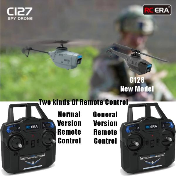 Drones RC ERA C127 Drone 4K Profesional 6Axis Gyro Altitude Hold Localização de Fluxo Óptico Flybarless RTF Sentry Helicóptero Mini Drone