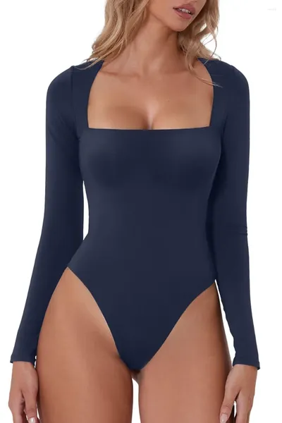 Damen-Shaper, sexy Body mit quadratischem Ausschnitt, hoher Stretch-Ganzkörper-Shaper, Tanga, weich, formend, Brust-Schlankheits-Shirt-Tops