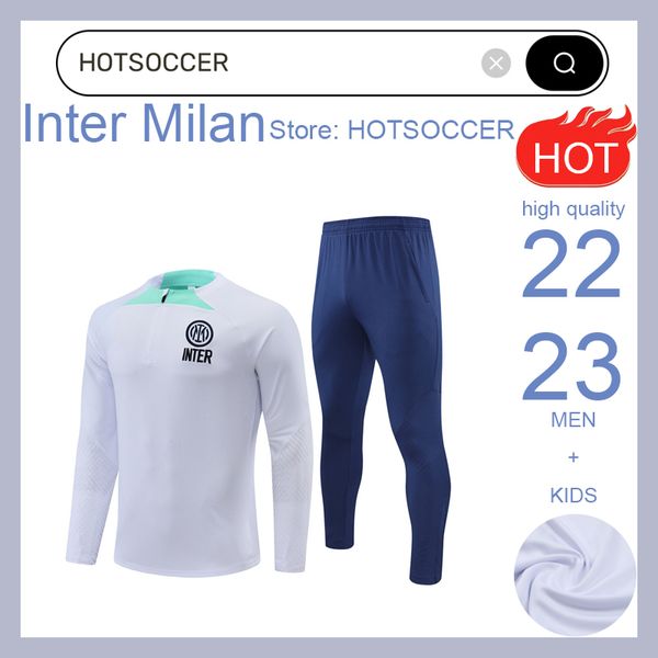 22 23 Inter Lautaro Chandal Futbol Soccer Milano Allenamento per l'allenamento 2022-2023 Milans Camiseta de Foot trackuit Giacca da pista per uomini Kit Kit Surviter