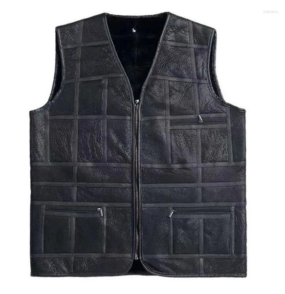 Gilet in vera pelliccia di lana da uomo in pelle 2024 da donna, gilet di moda super lusso, giacca calda invernale da uomo in agnello double face