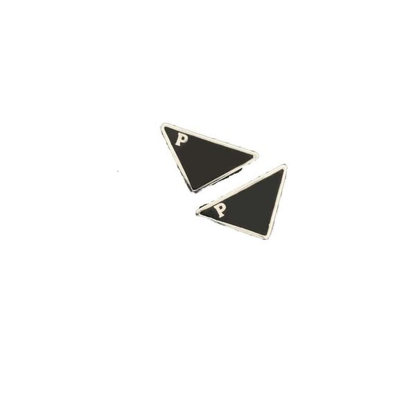 2024 nova qualidade superior triângulo carta de letras p brinco com selo moda jóias acessórios para festa de presente 4 cores