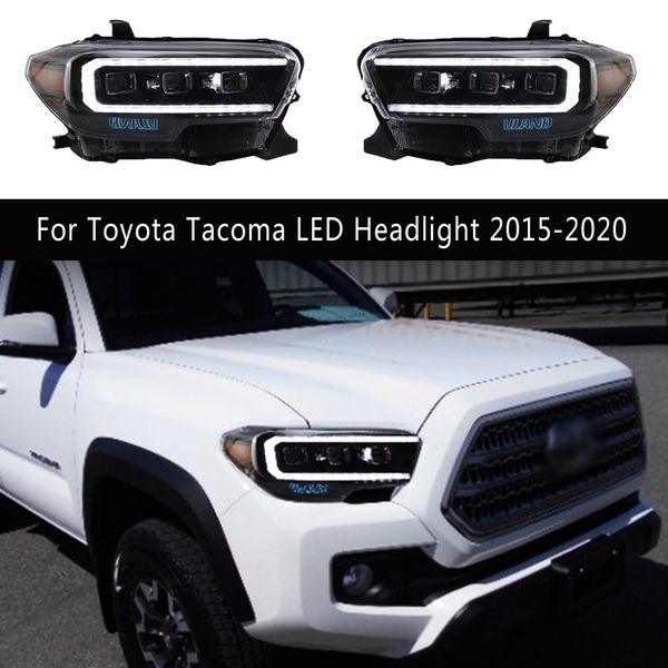 Auto Styling Tagfahrlicht Für Toyota Tacoma LED Scheinwerfer 15-20 Front Lampe Streamer Blinker Fernlicht angel Eye Projektor Objektiv
