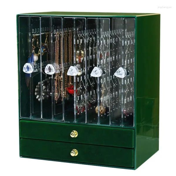 Schmuck Beutel Acryl Box Organizer Fall Display Schublade Ring Halskette Boxen Lagerung Für Frauen Armband Ohrringe Halter Geschenk