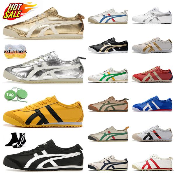 Onitsuka Tiger Mexico 66 Asics Silver Off White sneakersclassic tiger méxico 66 og running shoes designer sneakers mens women silver yellow  【code ：L】