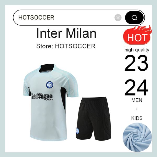 23 24 inter LAUTARO chandal футбол MILANO тренировочная форма 2023 2024 Milan Camiseta DE FOOT спортивная одежда шорты с короткими рукавами мужская и детская экипировка