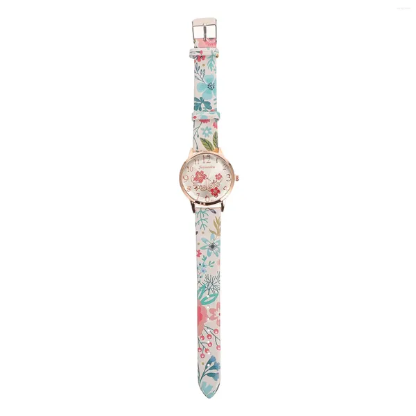 Orologi da polso Bracciali Orologio da donna Decorazioni da polso casual Cinturino stampato Bianco Donna Miss