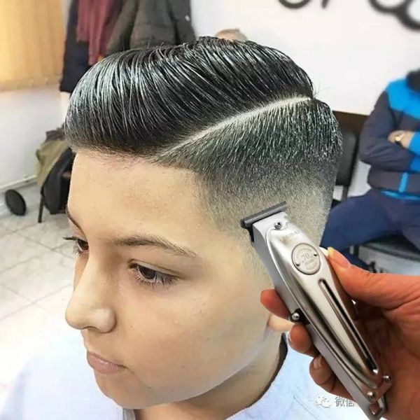 Aparadores Kemei 1949 Máquina de Cortar Cabelo Profissional Todos os Homens de Metal Elétrico Aparador de Cabelo Sem Fio 0mm Baldheaded T Blade Finish Máquina de Corte de Cabelo