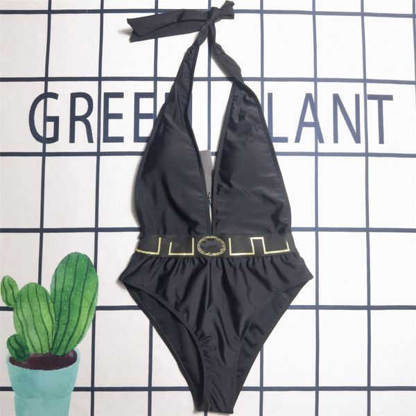 Luxus-Bikini-Sommer-Designer-Damen-Bikini-Set, sexy schwarzer Badeanzug mit hängendem Hals, Badebekleidung, Damen-Badeanzug, Badebekleidung, Strandkleidung für Damen