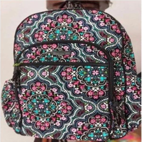 NWT Cartoon Flower School Bag mochila bolsa de viagem duffle bag261C