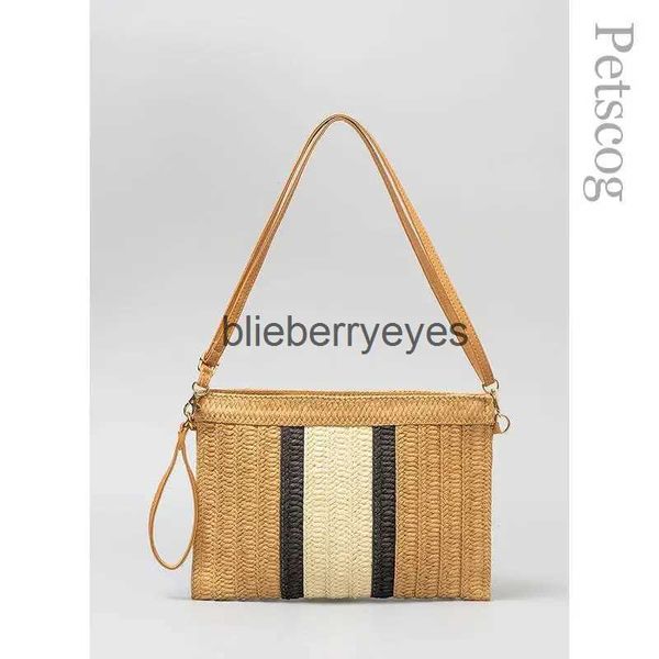 Bolsas de ombro Bolsas de noite Bohemian Summer Handmade Crossbody Bag Cor Patchwork Tecido Phone Purse Beach Party Designer Bolsas de palha quadradas para mulheresH24223