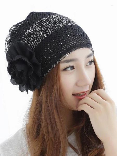 Berretti Mingjiebihuo Moda Fiori Donna Primavera ed Estate Versione coreana del cappello a pelo traspirante in pizzo