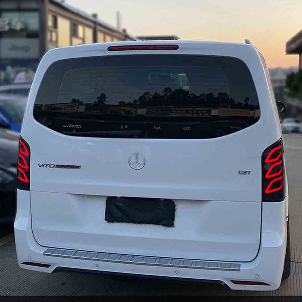 Стайлинг автомобиля, задний фонарь в сборе для Mercedes Benz Vito W447, светодиодный задний фонарь 16-21, тормозные, задние, парковочные ходовые огни, стример, указатель поворота