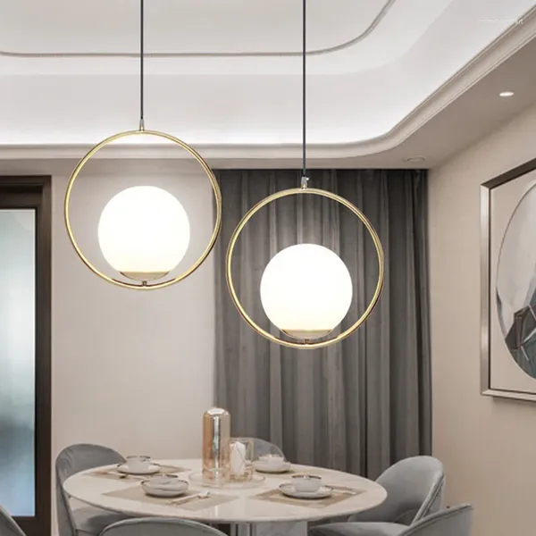 Pendelleuchten Lichter Vintage ovale Kugel Decke hängende Kronleuchter Kücheninsel E27 Licht Glaskasten