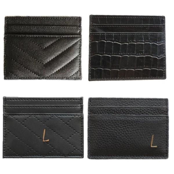 Designer Damen Kartenetuis Herren Kroko gesteppt Caviar Kreditkarten Geldbörsen Mini Wallet209b