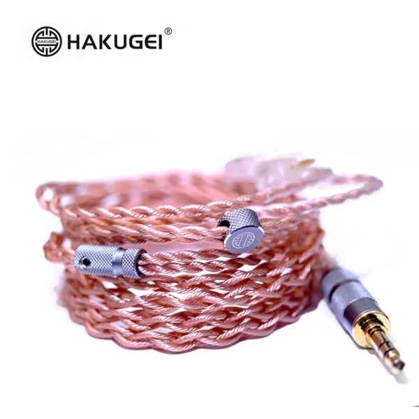 Acessórios hakugei cobre 7nocc litz cabo 22awg fone de ouvido alta fidelidade cabo atualização mmcx 2pin 0.78mm a2dc ie80/80s para kkxs s8