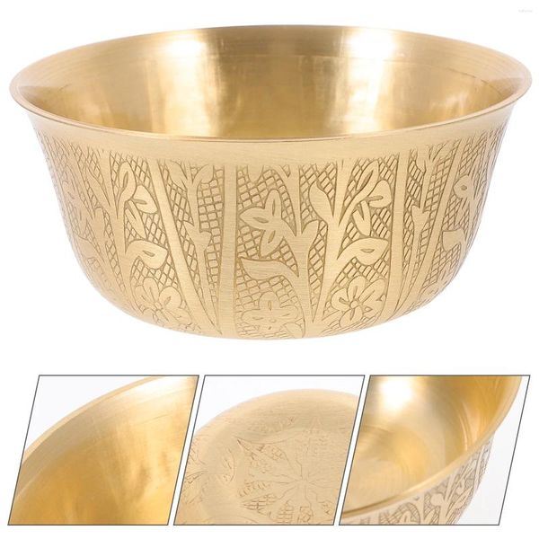 Tigelas tigela de cobre tigela ritual ritual decoração home decoração badão incenso dourado pequena oferta