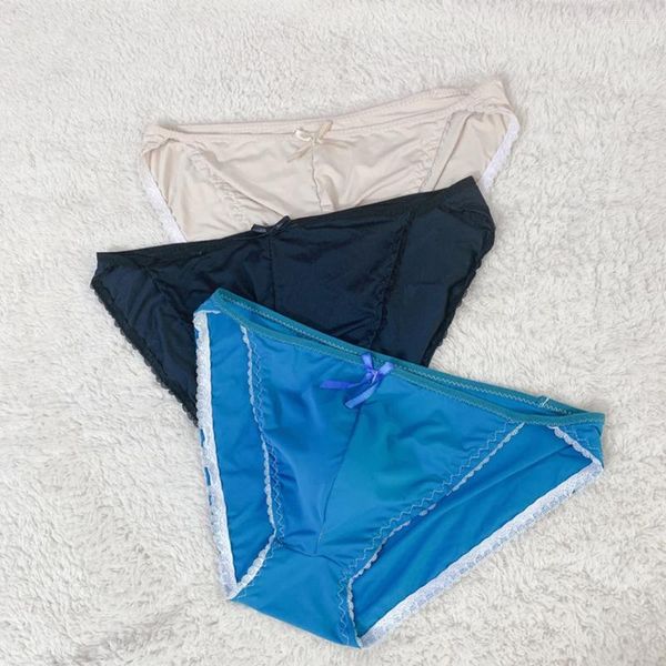 Underpants sexy Männer Eis Seide Bikini Bikini -Briefs atmungsaktiv und Unterwäsche für alle Jahreszeiten zufällige Farbe