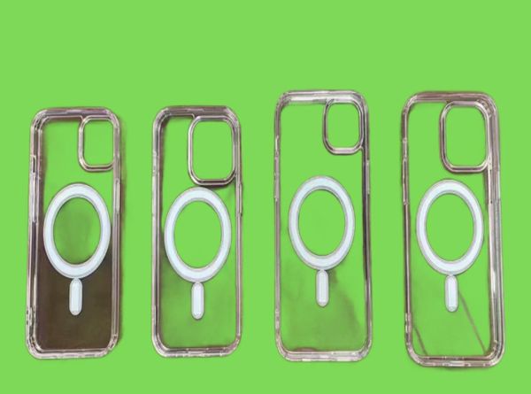Transparente iPhone-Hülle, magnetische Acryl-Klarhüllen für iPhone 14 13 12 11 Mini 7 8 iPhone14Pro Max XS XR Magsafe-Unterstützung Wireles3364101