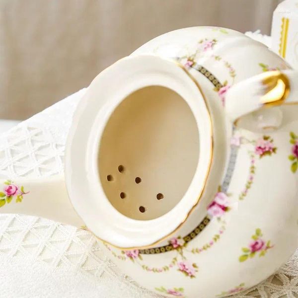 Tazze Regalo di bellezza europea pomeridiana Piattino S Bollitore Tazza Pentola Set in ceramica Caffè Tazza vintage Tè