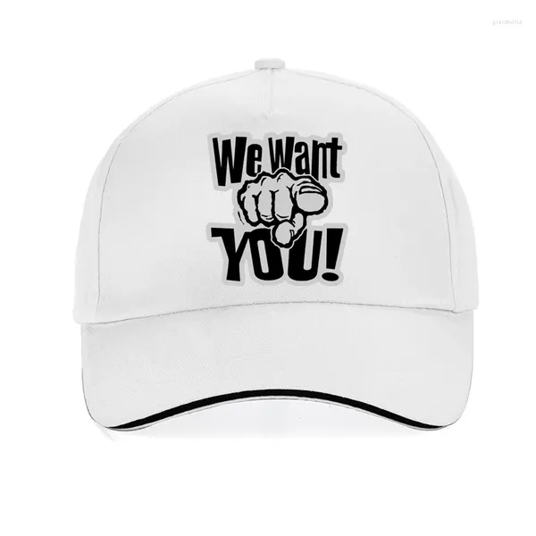 Bonés de bola Nós queremos você engraçado impressão boné de beisebol moda swag estética unisex hip hop chapéu gótico ajustável snapback chapéus gorras hombre