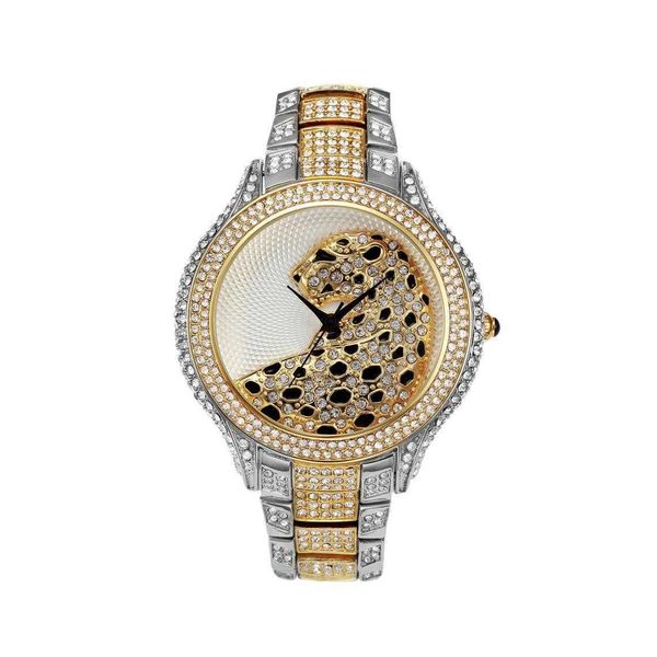 marca redonda personalidade leopardo moda Manying relógio feminino