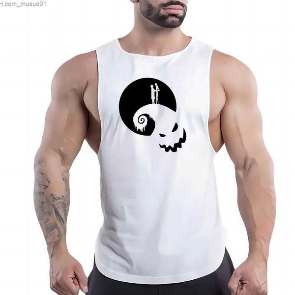 Regatas masculinas respirável sem mangas camisa basquete moda ao ar livre lazer quatro estações secagem rápida y2k esporte fnaf roupas de ginástica masculina topl2402